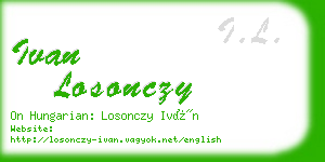 ivan losonczy business card